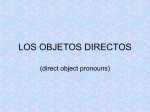 los objetos directos - Spanish