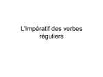 L`Impératif des verbes réguliers