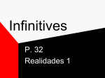 Infinitives - SpanishPCIS