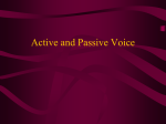 Active and Passive Voice