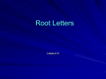 Root Letters