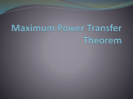 Maximum Power Transfer Theorem