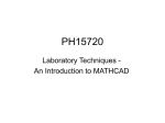 PH15720 Data Handling - Aberystwyth University