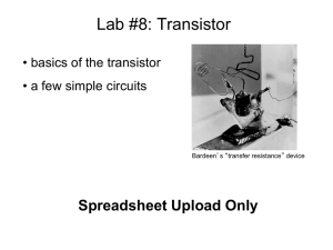 Lab #1: Ohm’s Law (and not Ohm’s Law)