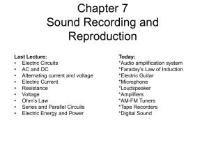 Sound Recording and Reproduction