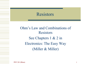 Introduction to Ohm`s Law and Binary Numbers