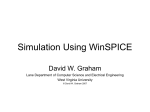 Simulation Using WinSPICE - Lane Department of Computer