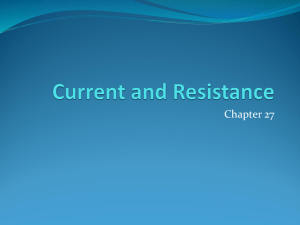 Current and Resistance