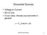 Sinusoidal Sources
