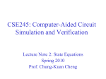 Computer-Aided Verification of Electronic Circuits and Systems