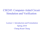 Computer-Aided Verification of Electronic Circuits and Systems