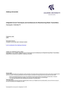 Aalborg Universitet Integrated Circuit Techniques and Architectures for Beamforming Radio Transmitters