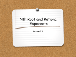 Nth Root and Rational Exponents