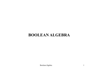 Boolean Algebra