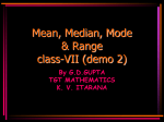 Mean Median Mode