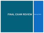 Final exam review