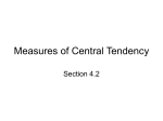 Measures of Central Tendency