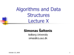 Algorithms and Data Structures