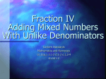 Fraction IX Least Common Multiple Least Common Denominator