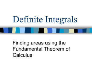 Definite Integrals - West Virginia University