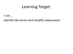 Learning Target:
