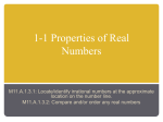 Properties of Real Numbers