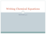 Writing Chemical Equations - Mrs. Procee's Online Classroom