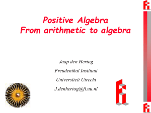 Van rekenen naar algebra