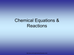 Chemical Equations & Reactions