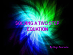 solving 2 step equations