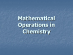 Mathematical Operations in Chemistry