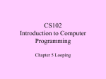 CS102 Introduction to Computer Programming