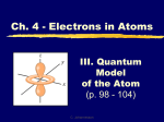 III. Quantum Model of the Atom