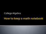 How to keep a math notebook