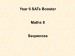 Maths Booster Lesson 8 Sequences