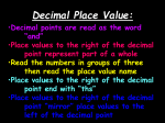 Ch 2 Decimals