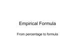 Empirical Formula - World of Teaching