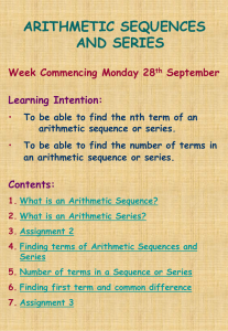 What are Arithmetic Sequences & Series?