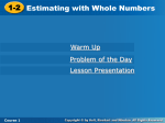 Estimating Notes - Moore Middle School