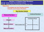 Real Number System a.
