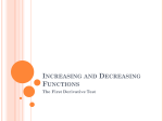 Increasing and Decreasing Functions