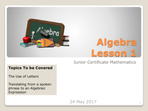 Algebra - Eircom