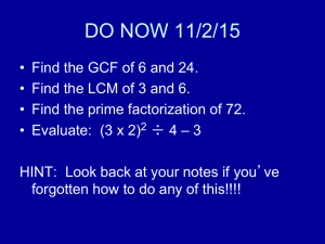 Mixed Number & Improper Fraction Notes