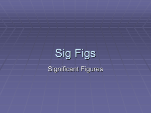 Sig Figs