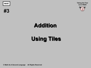 1. Adding Using Tiles