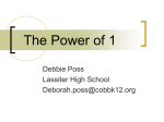 The Power of 1 Keynote from Debbie Poss