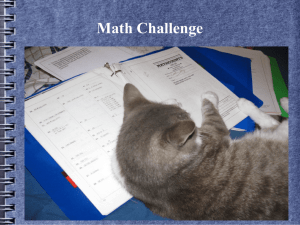 Math Challenge Power Point