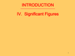 Significant Figures