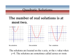 11.6 – Solving Quadratic Equations by Factoring