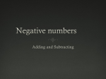 Negative numbers 1